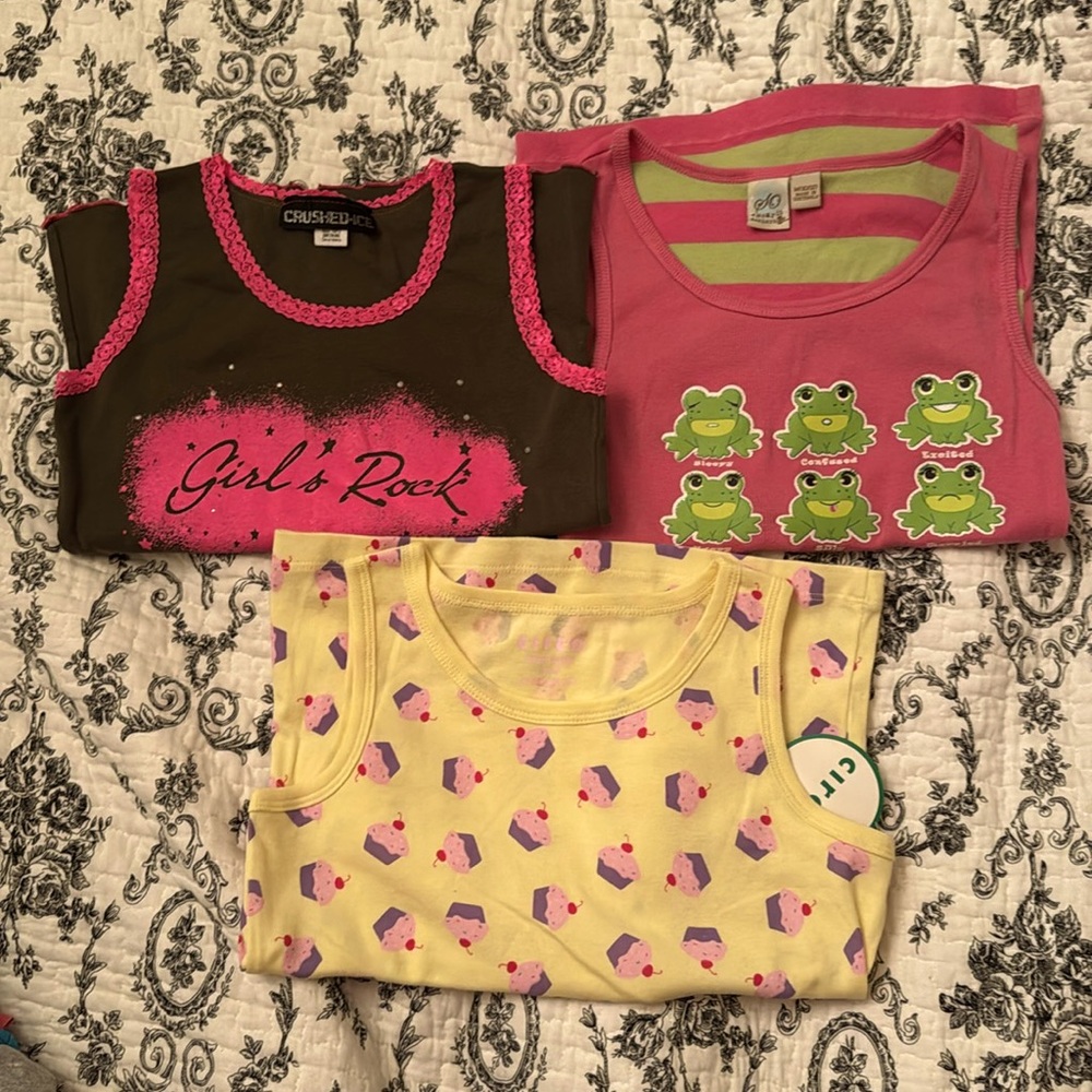 Lot of 3 Girls Tank Tops